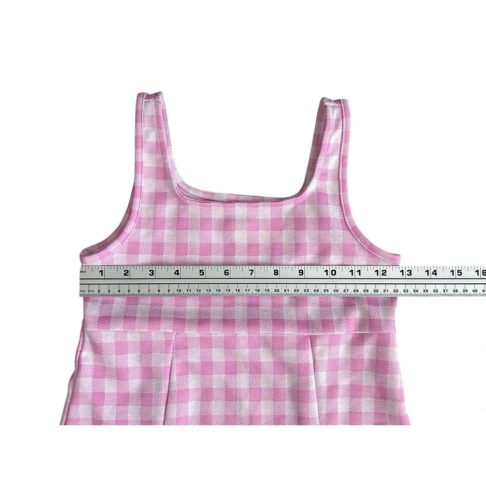 Old‎ Navy Dress Sleeveless Swing Girls Medium 8 Mini Pink Gingham Cottage Picnic